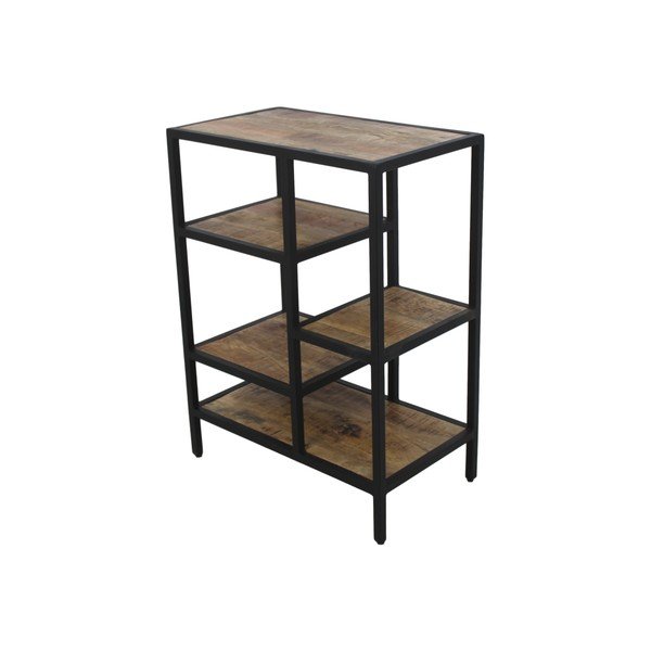 Knihovna z neopracovaného mahagonového dřeva HSM collection Levels, výška 80 cm-image-2