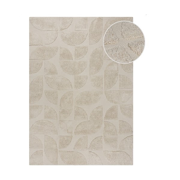 Krémový ručně tkaný bavlněný koberec 160x230 cm Ada Arch Geo – Flair Rugs