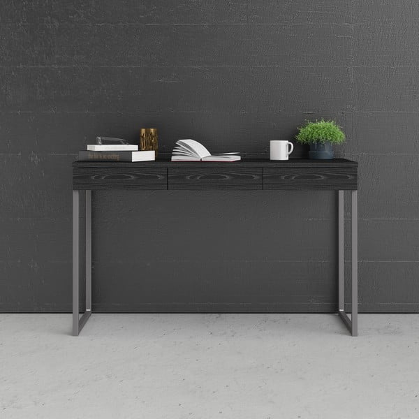 Černý pracovní stůl Tvilum Function Plus, 126 x 52 cm-image-1