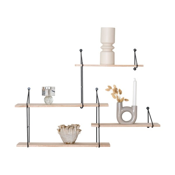 Černá patrová police z masivu pavlovnie Harlem Hyde - House Nordic-image-2