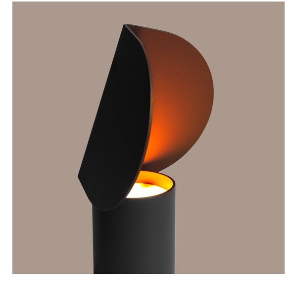 Černá hliníková LED stolní lampa (výška 15 cm) BISCUIT – Thoro-image-2