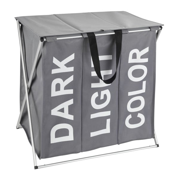 Šedý trojitý koš na prádlo Wenko Trio, 118 l-image-2