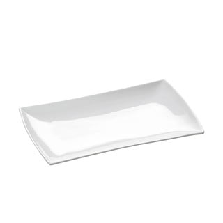 Bílý porcelánový talíř Maxwell & Williams East Meets West, 25,5 x 15,5 cm