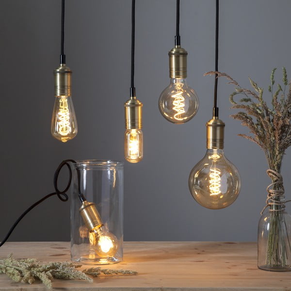 Teplá bílá filamentová stmívatelná žárovka E27, 3 W Spiral Filament – Star Trading-image-2