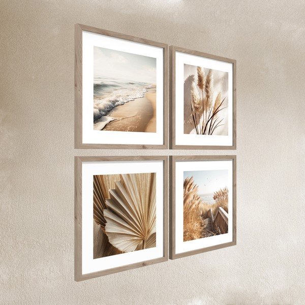 Tištěné obrazy v sadě 4 ks s rámem 30x30 cm Boho Dreams – Styler-image-3