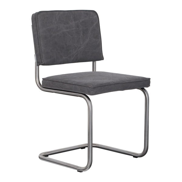 Sada 2 tmavě šedých židlí Zuiver Ridge Brushed Vintage