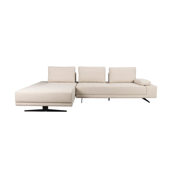 Krémová rohová pohovka (levý roh) Shelly – Dutchbone