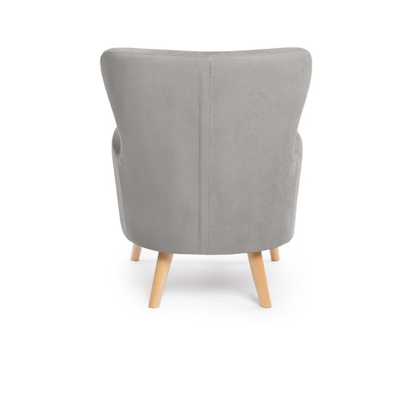Světle šedé křeslo ušák Noemye – Bonami Selection-image-4
