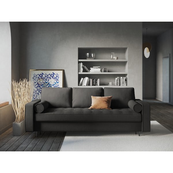 Tmavě šedá rozkládací pohovka Milo Casa Santo-image-1