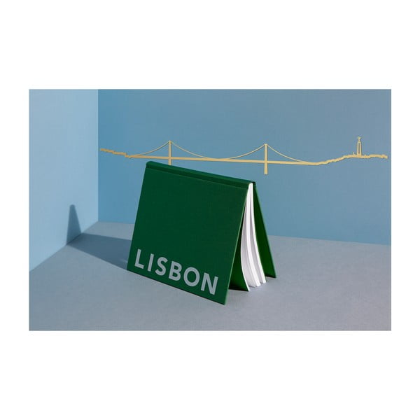 Pozlacená nástěnná dekorace se siluetou města The Line Lisbon