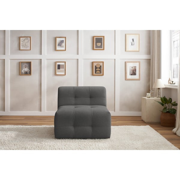 Tmavě šedý modul pohovky Kleber - Bobochic Paris-image-1