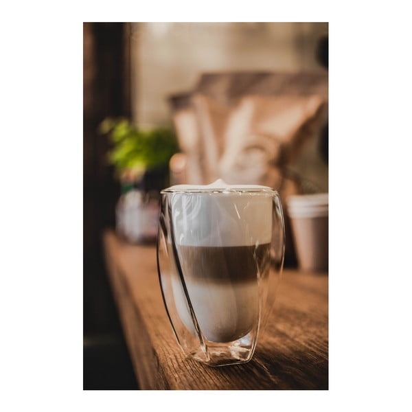 Sada 2 dvoustěnných sklenic Vialli Design Latte, 300 ml-image-3