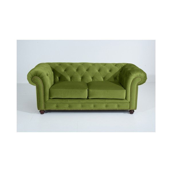Zelená pohovka Max Winzer Orleans Velvet, 196 cm