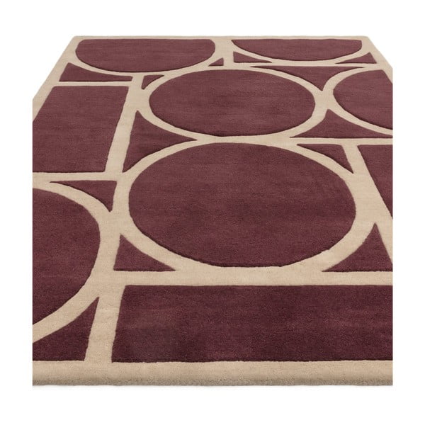 Tmavě hnědý vlněný koberec 200x290 cm Metro Plum – Asiatic Carpets-image-2