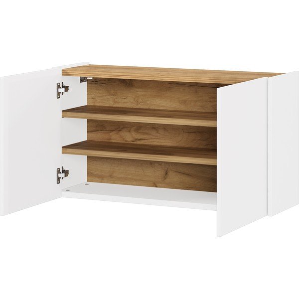 Bílá závěsná skříňka v dekoru dubu 93x52x29 cm Libbiano – Germania-image-2