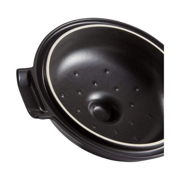 Pepřově černý oválný hrnec s poklicí Emile Henry Delight, 4 l-image-2