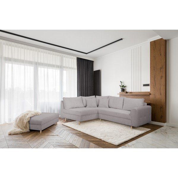 Šedý manšestrový taburet Ariella – Ropez-image-1