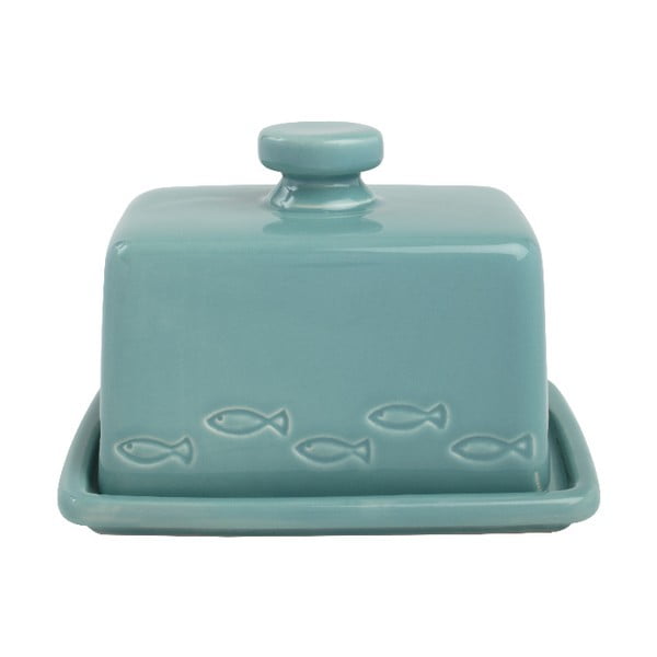 Tyrkysově modrá máslenka z keramiky T&G Woodware Ocean