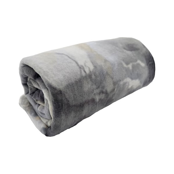 Šedá fleecová deka 150x200 cm Marble – JAHU collections