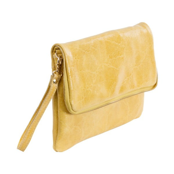 Žlutá kabelka z pravé kůže Andrea Cardone Cobalto