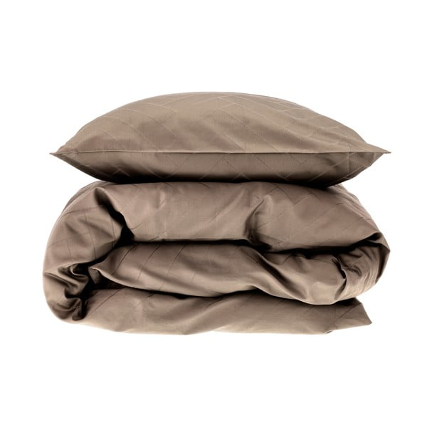 Damaškové povlečení taupe na jednolůžko/prodloužené 140x220 cm Tiles – Södahl-image-4