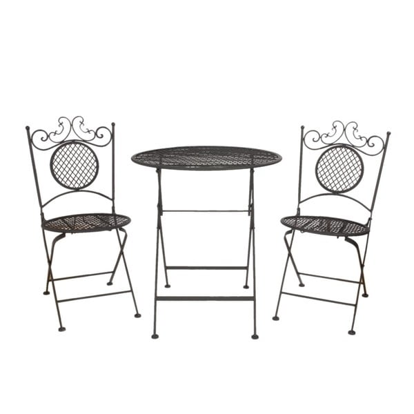 Set zahradního stolu a 2 židlí Clayre & Eef Garden Party