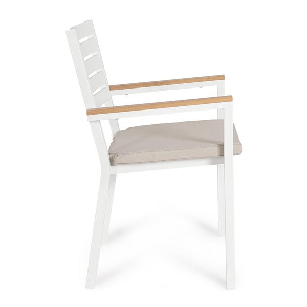 Bílé kovové zahradní židle v sadě 4 ks Henna   – Bizzotto-image-2