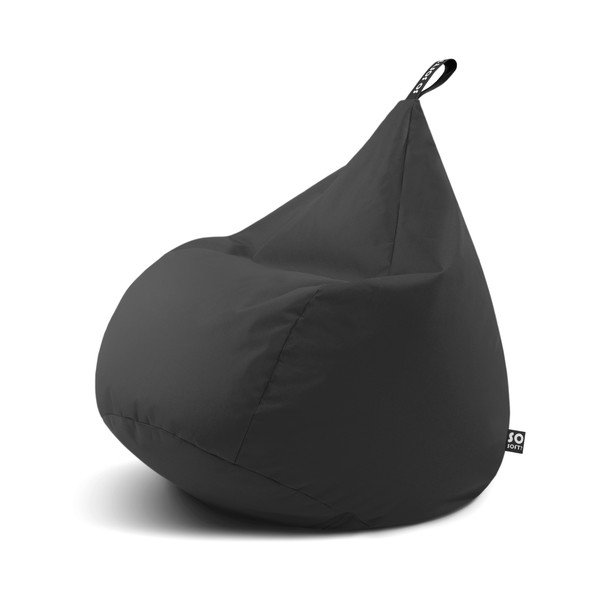 Šedý dětský sedací vak Drop M – So Soft?