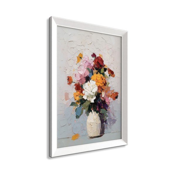 Tištěný obraz s rámem 56x75 cm White Vase – Styler-image-4