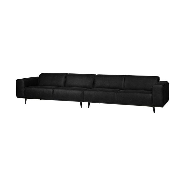 Černá pohovka z imitace semiše BePureHome Statement, 372 cm-image-1