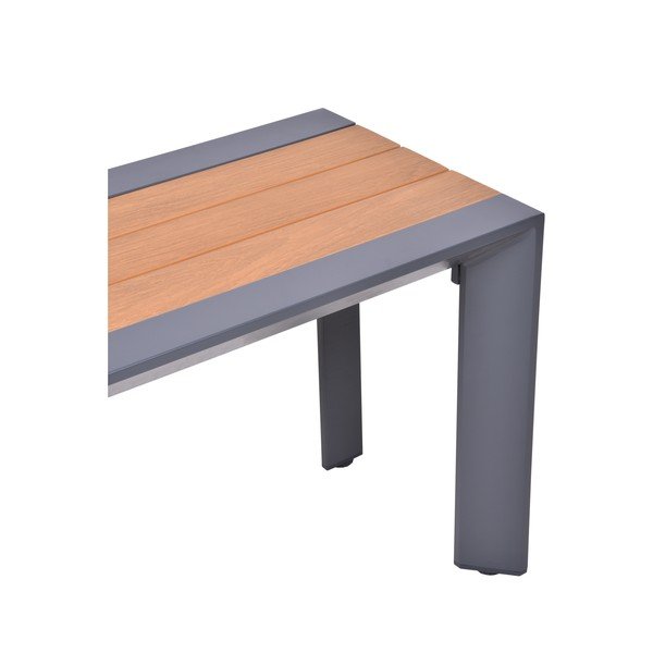 Tmavě šedo-hnědá kovová zahradní lavice Silea – Garden Pleasure-image-1