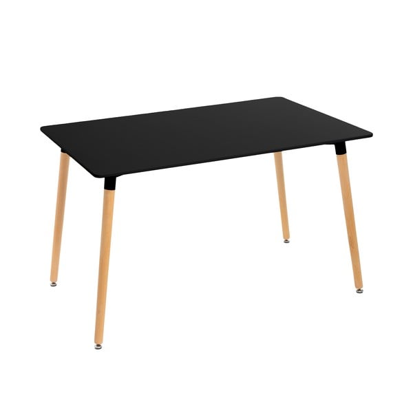 Černý jídelní stůl s černou deskou 80x120 cm – Casa Selección