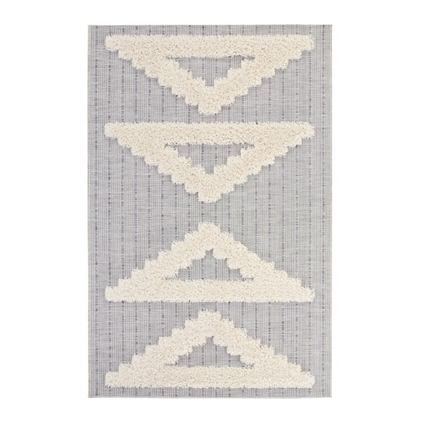 Šedý koberec Mint Rugs Handira Triangles, 77 x 150 cm