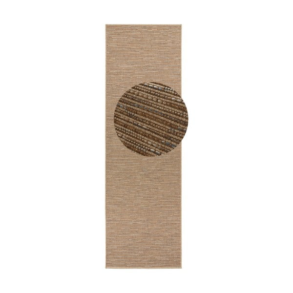 Hnědý běhoun BT Carpet Nature, 80 x 150 cm