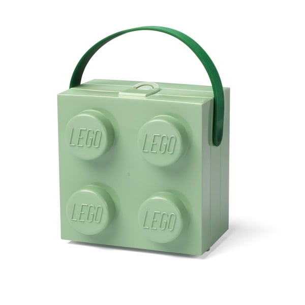 Světle zelený úložný box s rukojetí LEGO®