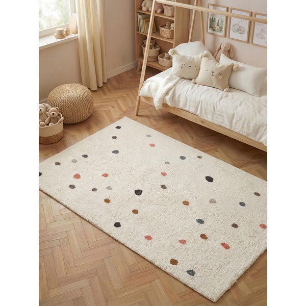 Krémový pratelný/ručně tkaný bavlněný dětský koberec 140x200 cm Snuggle Pippo – Hanse Home-image-1