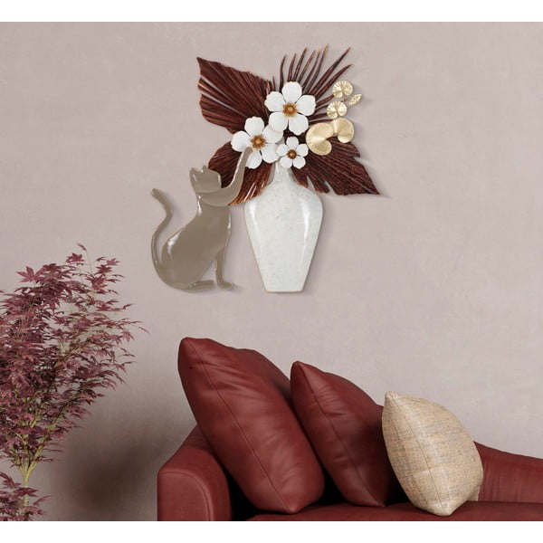 Kovová nástěnná dekorace 55x60 cm Cat – Mauro Ferretti-image-1