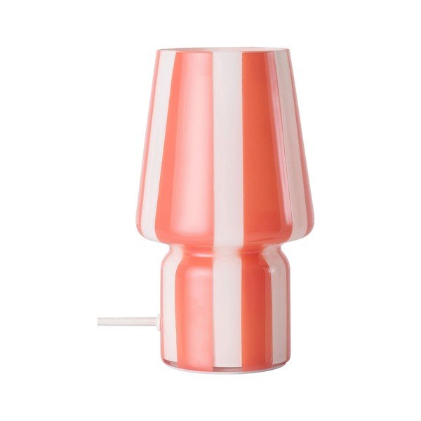 Červená/bílá skleněná stolní lampa (výška 21,5 cm) Carlo – Ellos Home