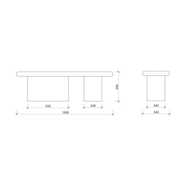 Polstrovaná lavice z textilie bouclé v cihlové barvě Rull – noo.ma-image-4