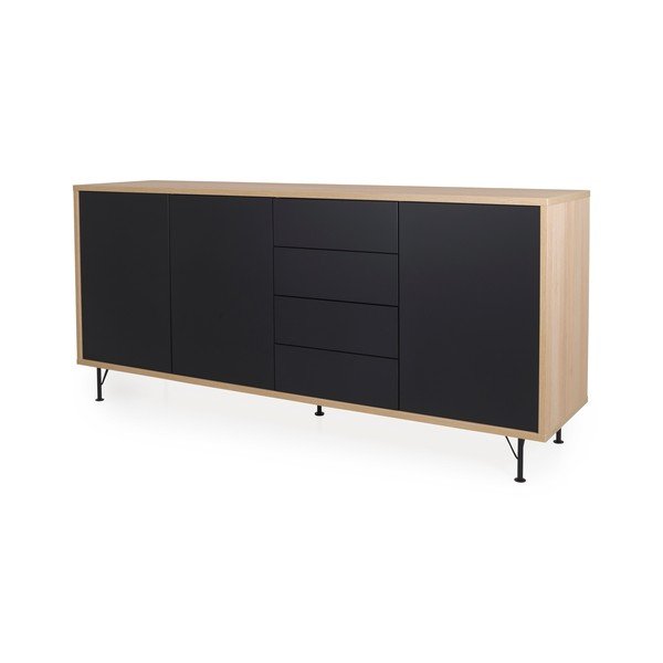 Černá komoda Tenzo Flow, délka 217 cm-image-1