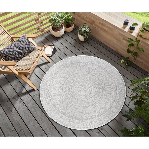 Světle šedý kulatý koberec ø 120 cm Spirit – Hanse Home-image-1