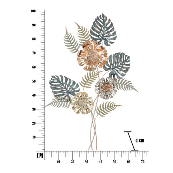 Železná nástěnná dekorace s přírodními motivy Mauro Ferretti Too, výška 98 cm-image-4