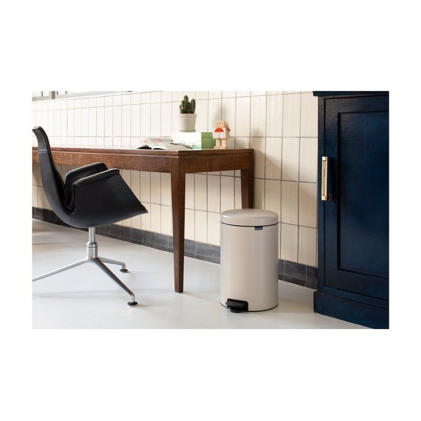 Béžový nášlapný ocelový odpadkový koš 20 l NewIcon – Brabantia-image-1