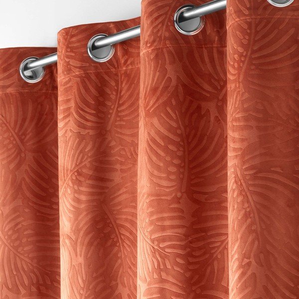 Sametový závěs v cihlové barvě 140x240 cm Analia – douceur d'intérieur-image-1