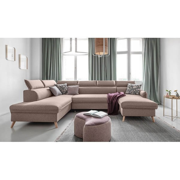 Béžová rozkládací rohová pohovka (levý roh) Sweet Harmony – Miuform-image-1