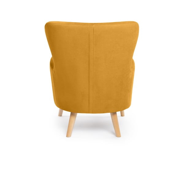 Křeslo ušák v hořčicové barvě Noemye – Bonami Selection-image-4