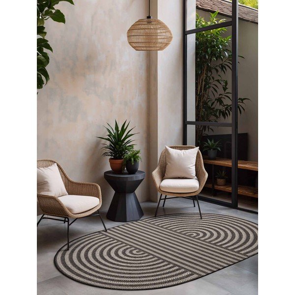 Černý/krémový vnitřní a venkovní koberec 160x230 cm Haringey Woodfield – Ted Baker-image-1