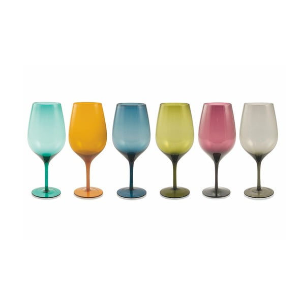 Sada 6 barevných sklenic na víno Villa d´Este Happy Goblets