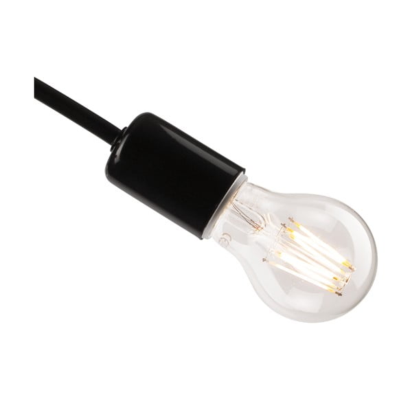 Černé stropní svítidlo bez stínidla 36x36 cm Camilla – LAMKUR-image-4