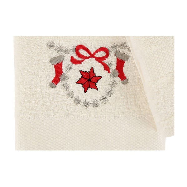 Vánoční sada bílého ručníku a osušky Corap-image-3